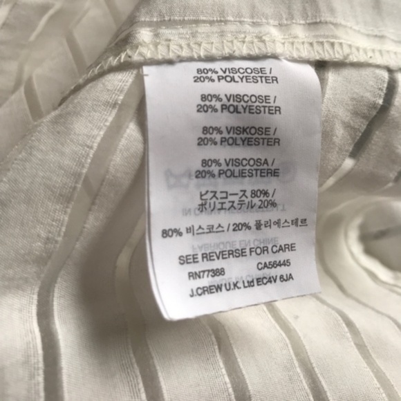 J Crew Shadow Stripe Top Contrast Sheer Mesh Panel - Picture 7 of 8